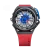 Čierne pánske hodinky Mazzucato s gumovým pásikom Rim Sport Black / Red - 48MM Automatic