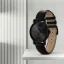 Montre Henryarcher Watches pour homme en couleur argent avec bracelet en cuir Sekvens - Mørk Nero 40MM Automatic