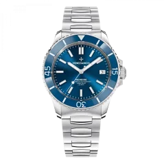 Reloj Venezianico plateado para hombre con correa de acero Nereide 3121502C Blue 39MM Automatic