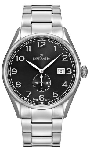 Orologio da uomo Delbana Watches in argento con cinturino in acciaio Fiorentino Silver / Black 42MM