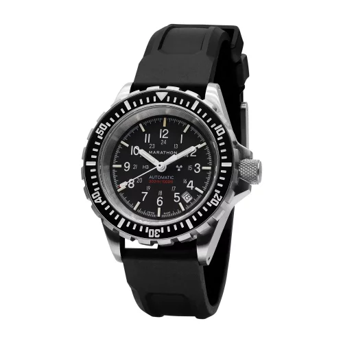 Reloj Marathon Watches plata para hombre con correa de acero Large Diver's 41MM Automatic