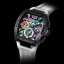 Černé pánské hodinky Ralph Christian s gumovým páskem The Intrepid Sport - Aurora Burst 42,5MM