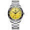 Muški srebrni sat Phoibos Watches s čeličnim remenom Reef Master 200M - Lemon Yellow Automatic 42MM