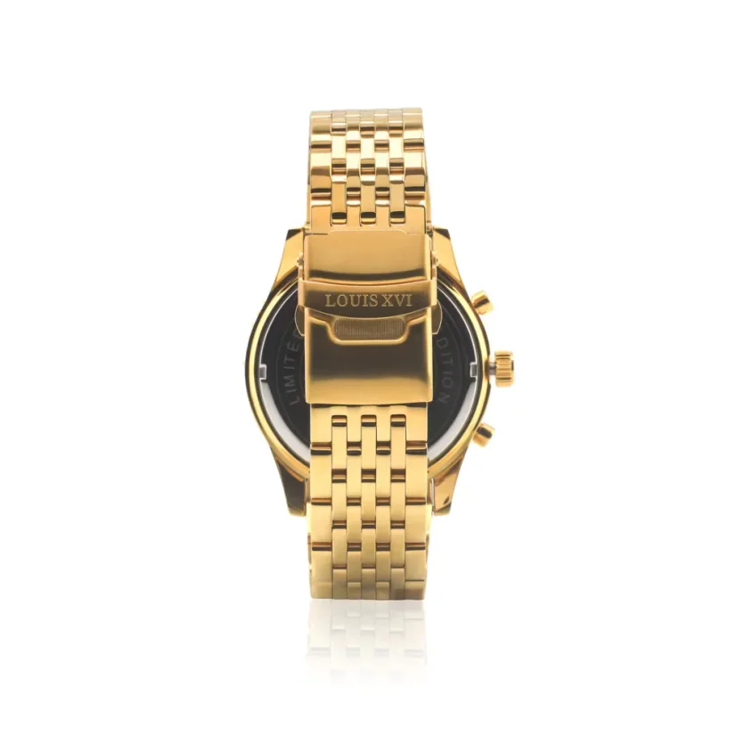 Men's gold Louis XVI watch with steel strap Artagnan - Gold 47.5MM