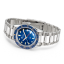 Miesten hopeinen Squale - kello teräsrannekkeella Sub-39 GMT Vintage Blue Bracelet - Silver 40MM Automatic
