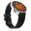 Strieborné pánske hodinky Circula Watches s gumovým pásikom AquaSport II - Orange 40MM Automatic