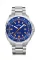 Muški srebrni sat Delma Watches s čeličnim pojasom Shell Star Silver / Blue 44MM Automatic
