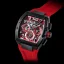 Čierne pánske hodinky Ralph Christian s gumovým pásikom The Intrepid Sport - Racing Red Automatic 42,5MM