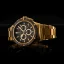 Men's gold Louis XVI watch with steel strap Frosted Le Monarque 1211 - Gold 42MM