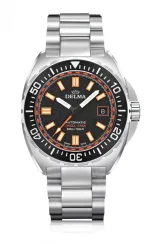Strieborné pánske hodinky Delma Watches s ocelovým pásikom Shell Star Titanium Silver / Black 41MM Automatic