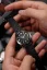 Relógio Nivada Grenchen prata para homens com pulseira de couro Antarctic 35002M14 35MM