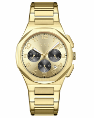 Zlaté pánské hodinky NYI Watches s ocelovým páskem Dover - Gold 41MM
