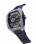 Paul Rich Watch zilveren herenhorloge met rubberen band Frosted Astro Skeleton Lunar - Silver / Blue 42,5MM Automatic