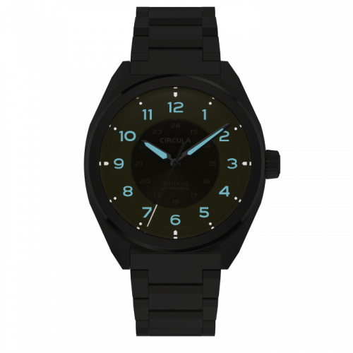 Relógio Circula Watches prata para homens com pulseira de aço ProTrail - Umbra 40MM Automatic
