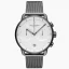 Czarny zegarek męski Nordgreen z pasem stalowym Pioneer White Dial - Mesh / Gun Metal 42MM