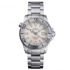 Men's silver Davosa watch with steel strap Argonautic BGS - Silver 43MM Automatic