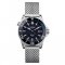 Montre Davosa pour homme en argent avec bracelet en acier Argonautic Lumis Mesh - Silver/Blue 43MM Automatic