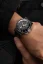 Men's silver Vulcain watch with leather strap Nautical Heritage Black Beige Patina Steel Triple Caseback - Black Plain 42MM Automatic
