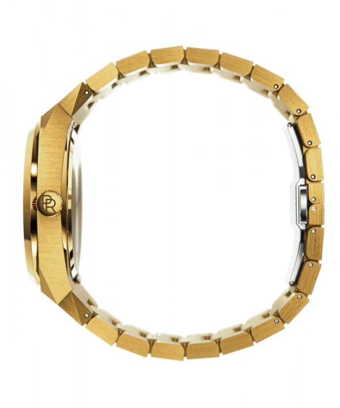 Men's Paul Rich gold watch with steel strap Signature Frosted - King Jade 45MM