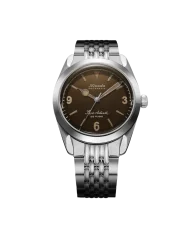 Men's silver Nivada Grenchen watch with steel strap Super Antarctic 3.6.9 Tropical 32031A04 38MM Automatic