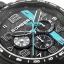 Čierne pánske hodinky Bomberg Watches s gumovým pásikom RACING CARBON KT 45MM