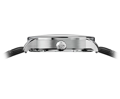 Silberne Herrenuhr Agelocer Watches mit Lederband Tourbillon Series Silver 40MM