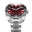 Muški srebrni sat Circula Watches s čeličnim remenom AquaSport II - Red 40MM Automatic