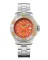 Męski srebrny zegarek Delma Watches ze stalowym paskiem Blue Shark IV Silver Orange 47MM Automatic