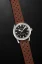 Men's silver Nivada Grenchen watch with leather strap Super Antarctic 35013M14 35MM Automatic