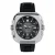 Montre OLTO-8 pour hommes en argent avec bracelet en caoutchouc Coral Steward Diving Silver / Black 45MM