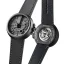 Men's black 22Designstudio Watches with leather strap Black Dragon 45MM Automatic