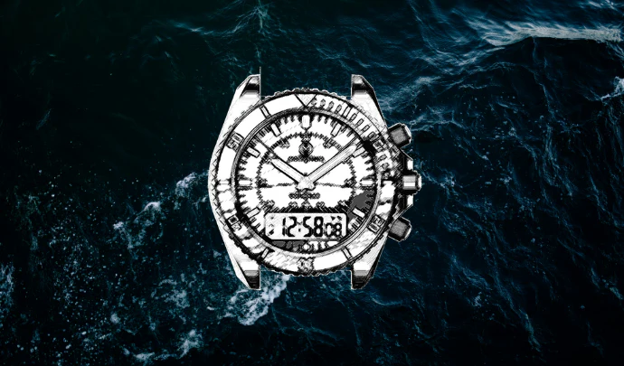 Černé pánské hodinky Momentum s nylonovým páskem UDT Black-Ion - Zulu Nylon Sand 42MM