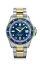 Stříbrné pánské hodinky Delma s ocelovým páskem Commodore Silver / Gold Blue 43MM Automatic