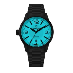 Miesten hopeinen Draken -kello teräshihnalla Peregrine ‘Version A’ White 42MM Automatic
