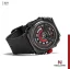 Reloj Nsquare negro para hombre con correa de caucho NSQUARE NICK II Black / Red 45MM Automatic