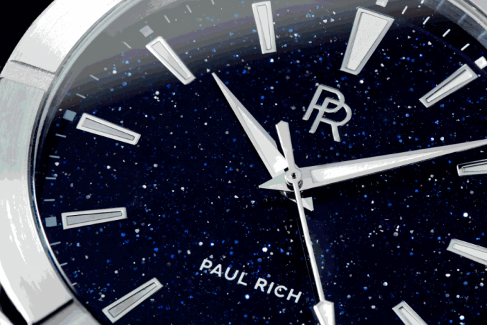 Men's Rose Gold Paul Rich Signature watch with steel strap Star Dust Frosted - Rose Gold Automatic 45MM