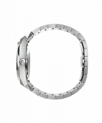 Męski srebrny zegarek Paul Rich ze stalowym paskiem Frosted Star Dust Azure Dream - Silver 45MM