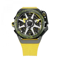 Herrenuhr Mazzucato in Schwarz mit Kautschukarmband RIM Monza Black / Yellow - 48MM Automatic