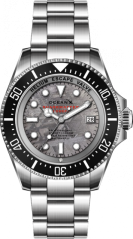 Relógio de homem Ocean X de prata com pulseira de aço SHARKMASTER 1000 SMS1011M - Silver Automatic 44MM