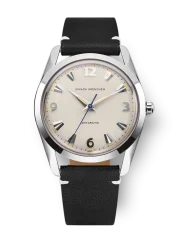 Orologio da uomo Nivada Grenchen in colore argento con cinturino in pelle Antarctic 35001M15 35MM