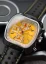 Reloj Straton Watches Plata para hombres con cinturón de cuero Speciale Yellow 42MM
