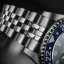 Reloj Davosa plateado para hombre con correa de acero Ternos Ceramic GMT - Blue/Red Automatic 40MM