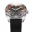 Męski srebrny zegarek Circula Watches z gumowym paskiem AquaSport II - Grey 40MM Automatic