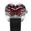 Relógio Circula Watches prata para homens com pulseira de borracha AquaSport II - Red 40MM Automatic