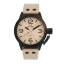 Černé pánské hodinky TW Steel s koženým páskem Canteen CS114 45MM Automatic