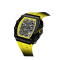 Tsar Bomba Watch musta miesten kello kuminauhalla TB8204Q - Black / Yellow 43,5MM
