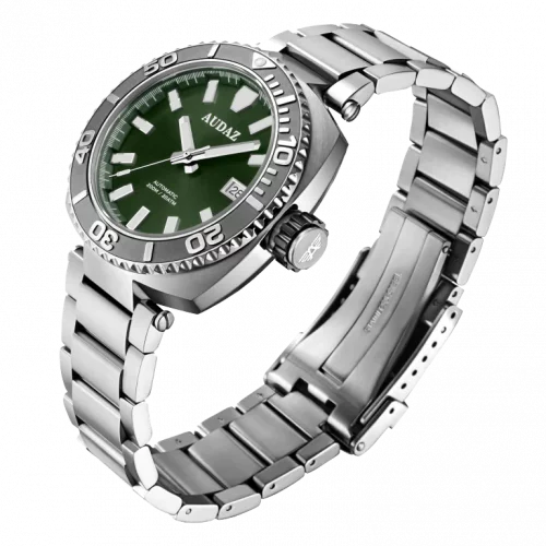 Montre Audaz Watches pour homme en argent avec bracelet en acier King Ray ADZ-3040-04 - Automatic 42MM