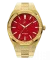 Goldene Herrenuhr Paul Rich mit Stahlband Frosted Star Dust - Gold Red 42MM