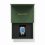 Reloj Valuchi Watches Plata para hombre con correa de cuero Lunar Calendar - Silver Blue Leather 40MM