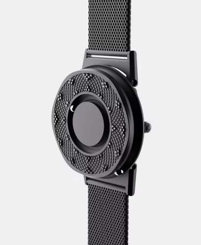 Μαύρο ρολόι Eone για άντρες με ιμάντα από χάλυβα Switch Sunflower - Black 40MM